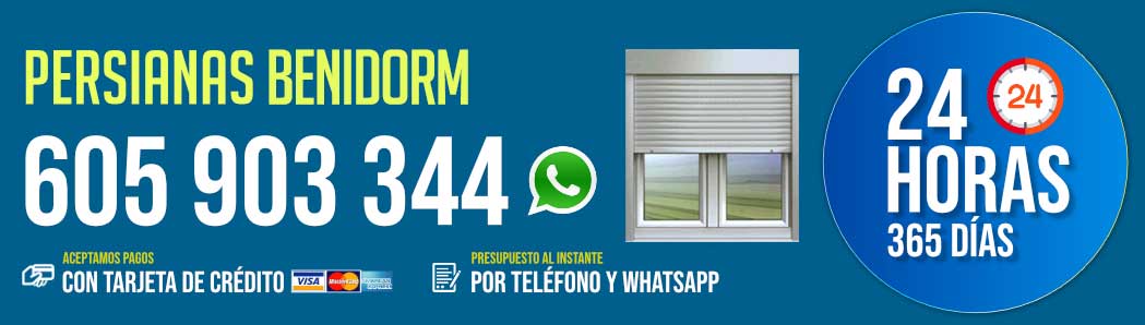 Servicio de reparación Persianas Benidorm 24 horas