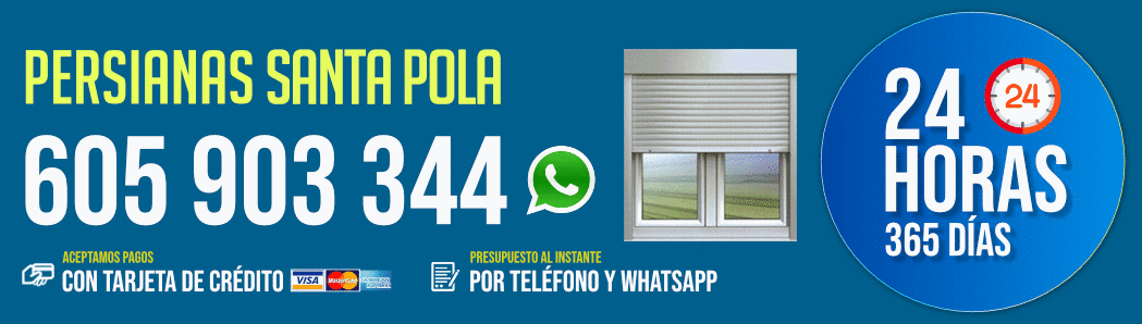 Reparación en Santa Pola sobre Persianas 24 horas Reparación en Santa Pola sobre todo tipo de persianas
