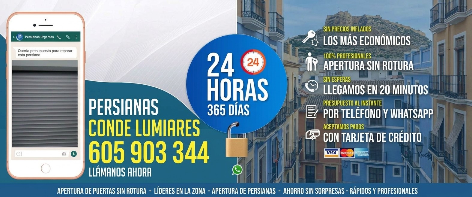 Persianas Conde Lumiares (Alicante) Reparación de Persianas Conde Lumiares 24 Horas - Urgencias