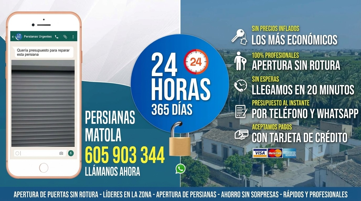 Persianas Matola Reparación de Persianas Matola 24 Horas - Urgencias