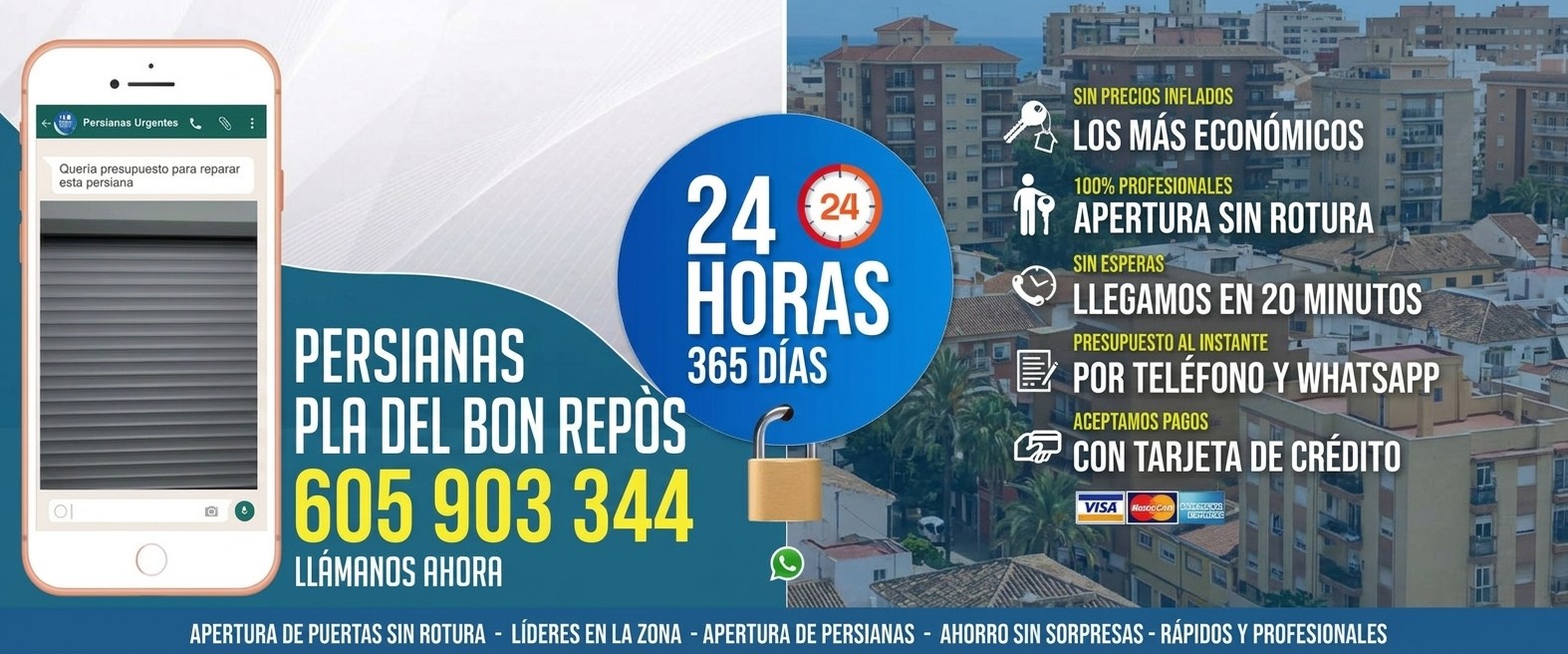 Persianas Pla del Bon Repòs (Alicante) Reparación de Persianas Pla Del Bon Repos 24 Horas - Urgencias